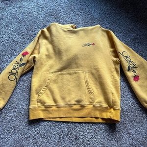 Obey brand Yellow sweater size S mens
